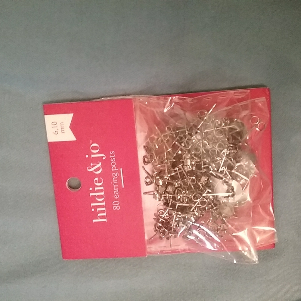 Hildie & Jo Silver Earring Posts 6mm and 10mm 80 pieces